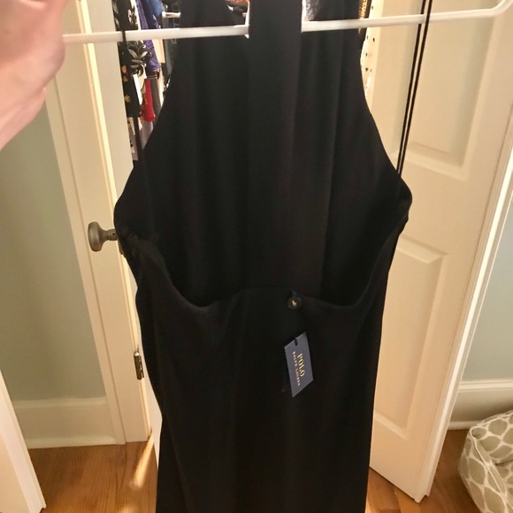 NWT Polo by Ralph Lauren Black Halter Dress 10 - Picture 6 of 7